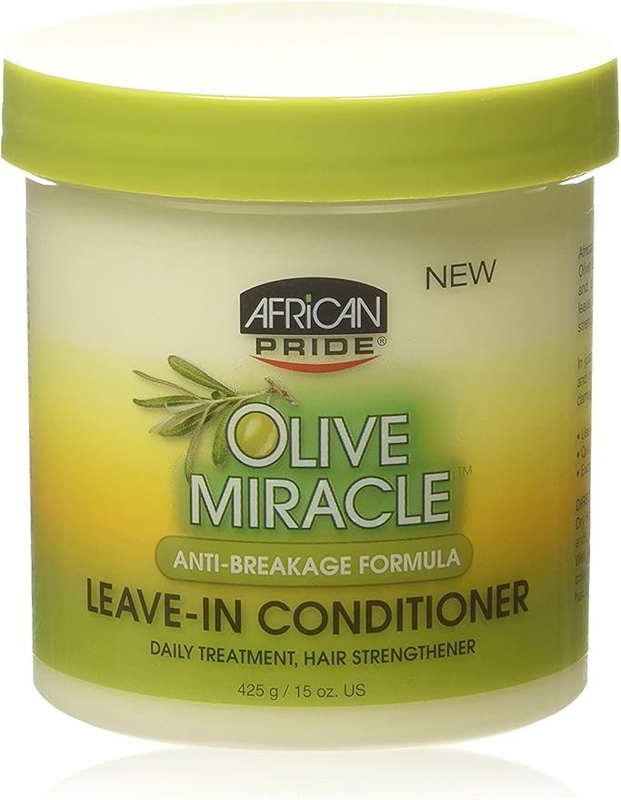 African Pride Olive Miracle Leave-In Conditioner, 425g (Pack of 1)