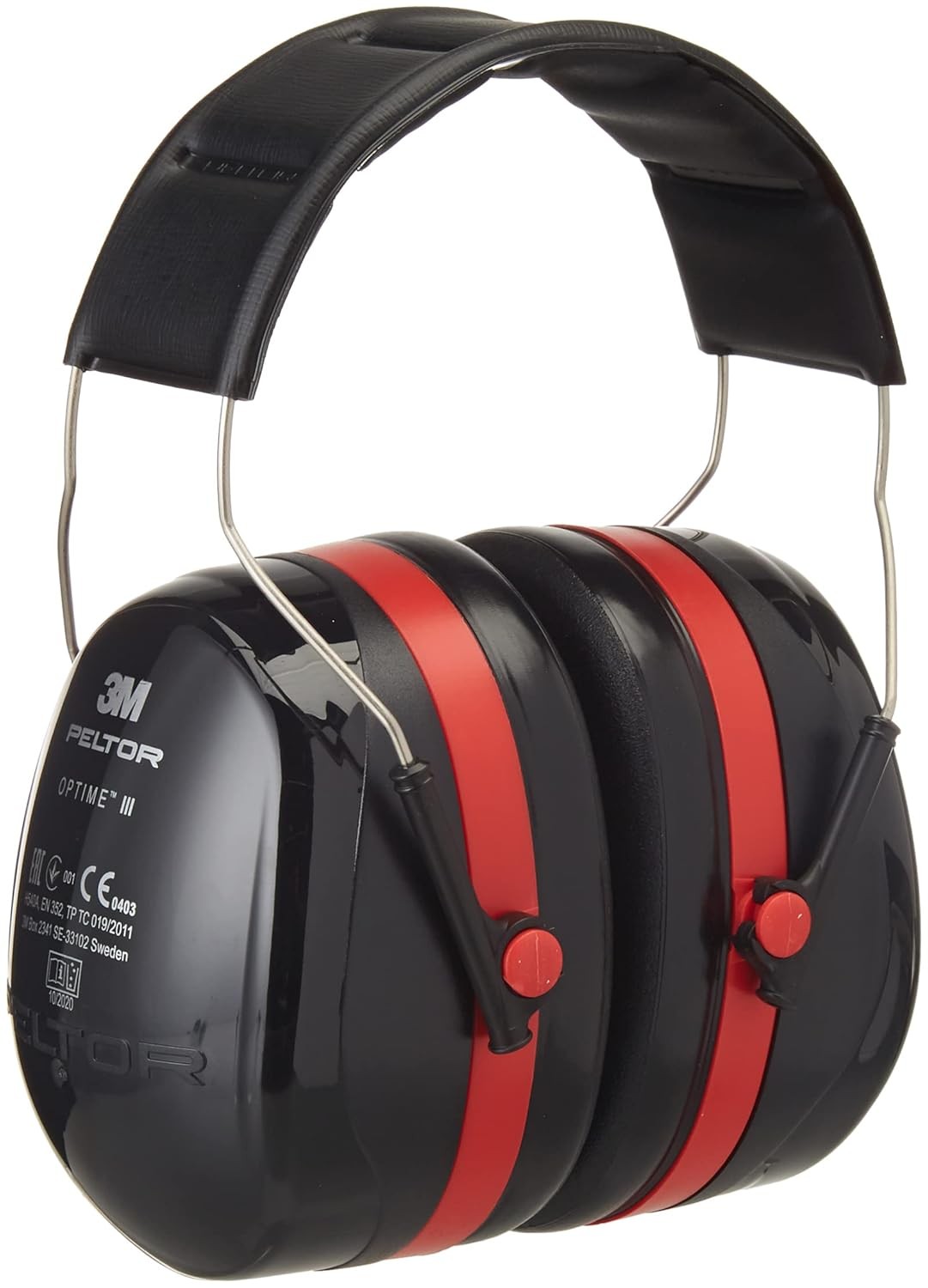3M Peltor Optime III H540A - H54001, Earmuffs, Workplace Hearing Protection, SNR = 35 dB, Road Works, Construction Sites, Airports, Black, One Size