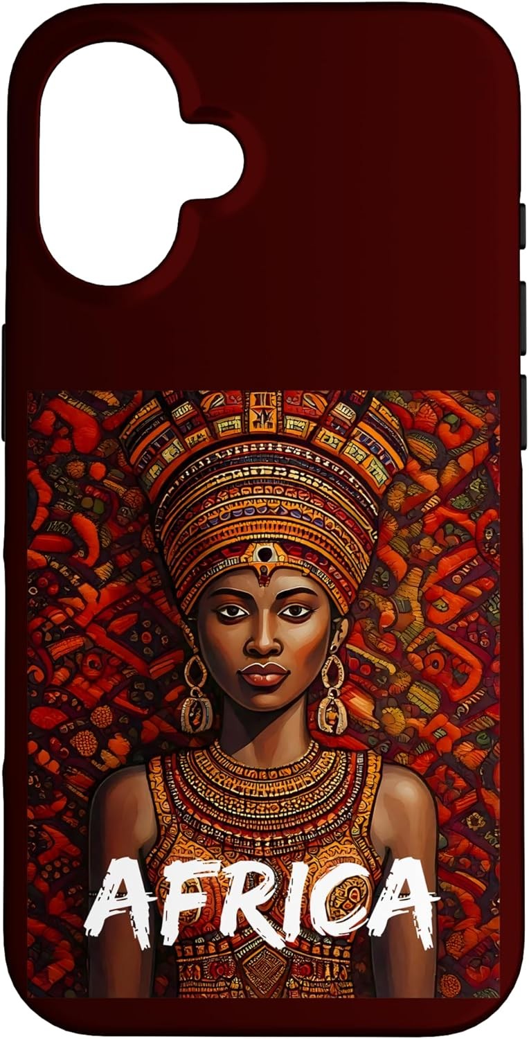 Cute African Queen Black lady, Africa Illustration Designs iPhone 16 Case