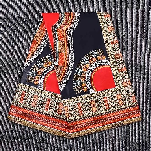 100% Cotton African Batik Fabric Printed with Double Sided Full Printed for Sewing, DIY, Home, Farmhouse, Party, Festival (Style 22)
