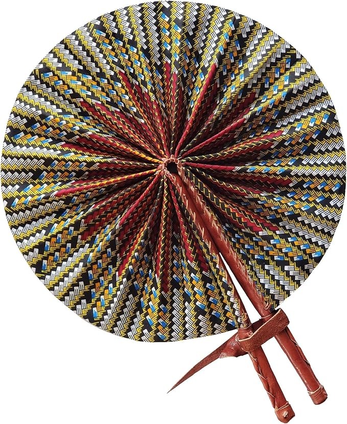 Dupsie's ANAN Kente African Printed Folding Hand Fan Hand Held Hand Fan