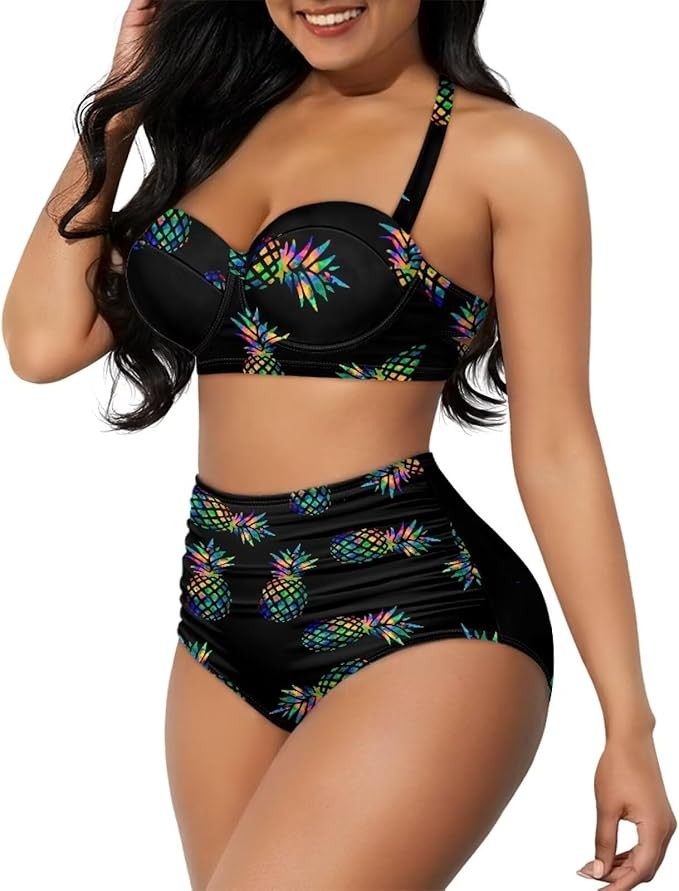 Yewattles Women's Two Piece Swimsuit - Tummy Control - High Waist