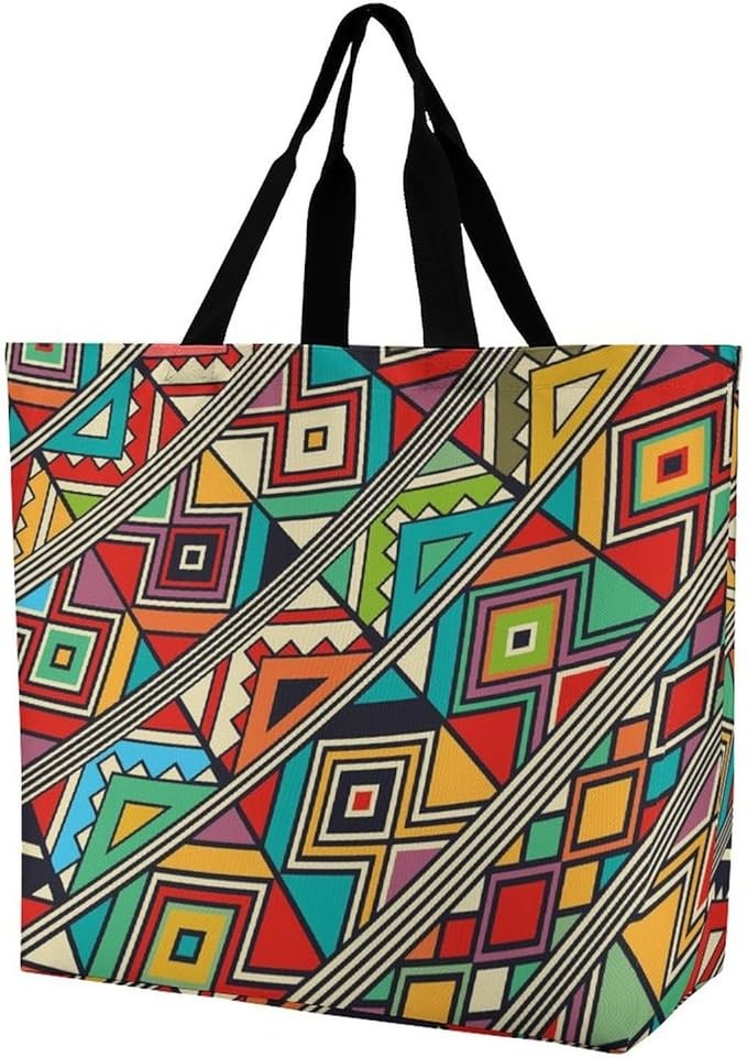 VYJLOO African Women Handbag Shopping Bag Tote Large Shoulder Bag 40x16x40cm