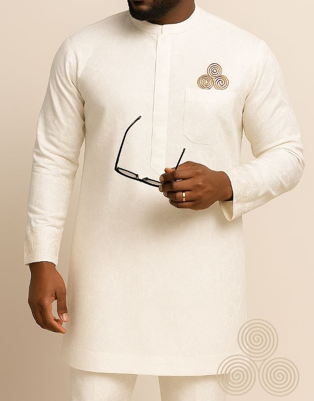 White Kaftan Set (Top & Down)