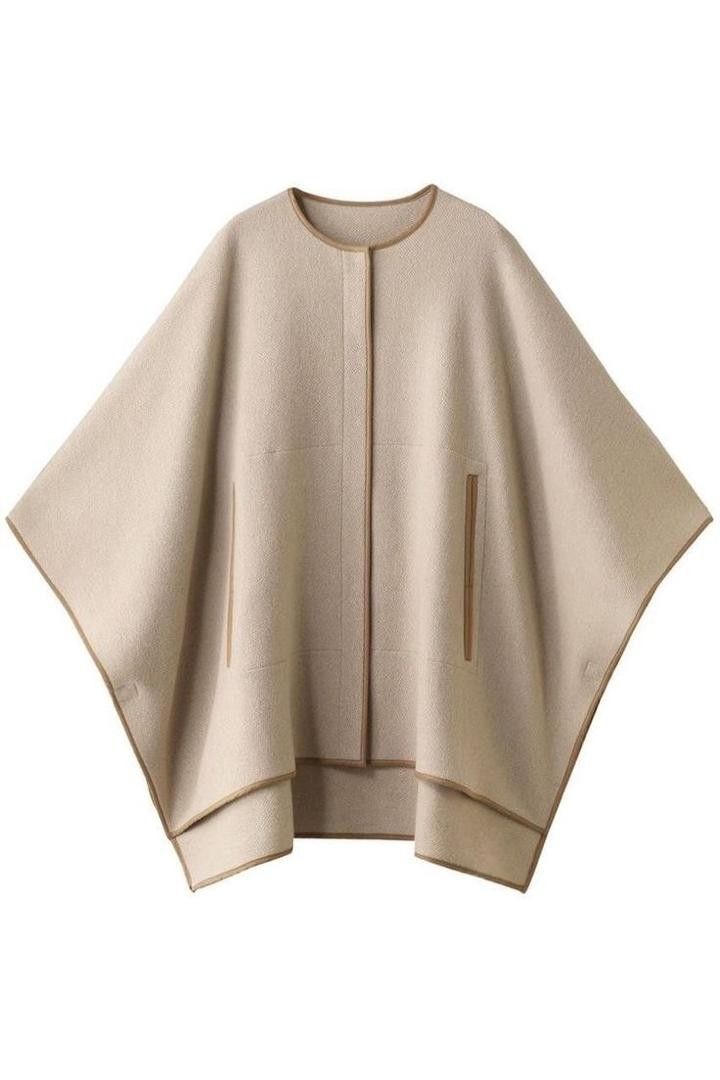 MAX MARA Leather-Trimmed Cashmere Cape