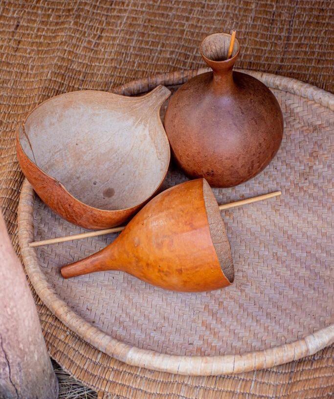 Traditional Wooden Milk Container