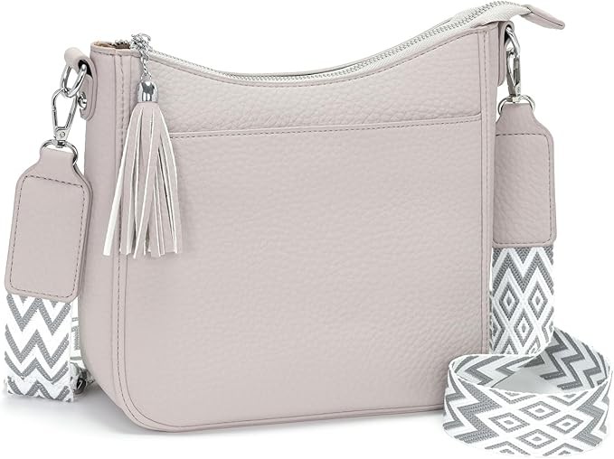 SOGYECS Women's Shoulder Bag PU Leather Handbag Tote Bag Light Gray Fashion Elegant for Daily Travel Work School