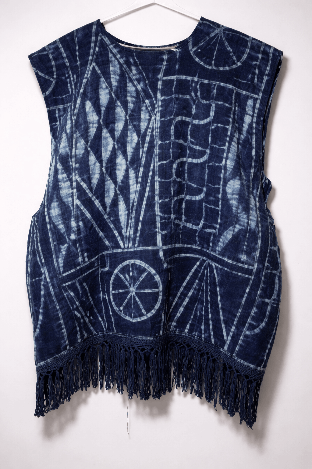 Haut Ndop ORIGINAL à Franges – Indigo Traditionnel - Image 3