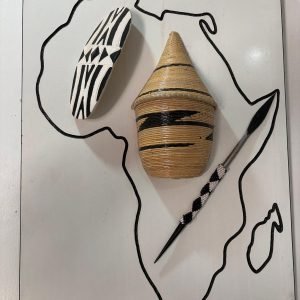 Art Mural Tradition Rwandaise – Tableau Décoratif Continent Africain