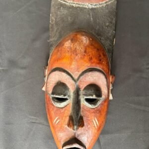 Masque Africain Traditionnel Allongé – Décoration Murale Artisanale