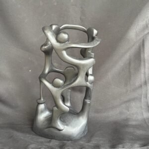 Sculpture Africaine Traditionnelle Famille – Art Décoratif Abstrait
