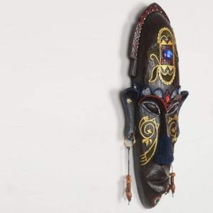 Masque Africain Décoratif Sculpté – Art Mural Ethnique
