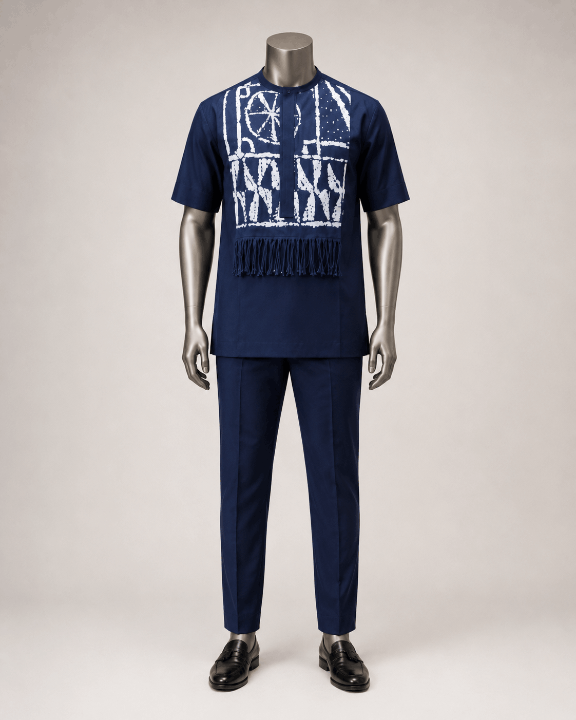 Ensemble 3 Pièces NDOP Homme – Bleu Nuit – Élégance Africaine Moderne - Image 5
