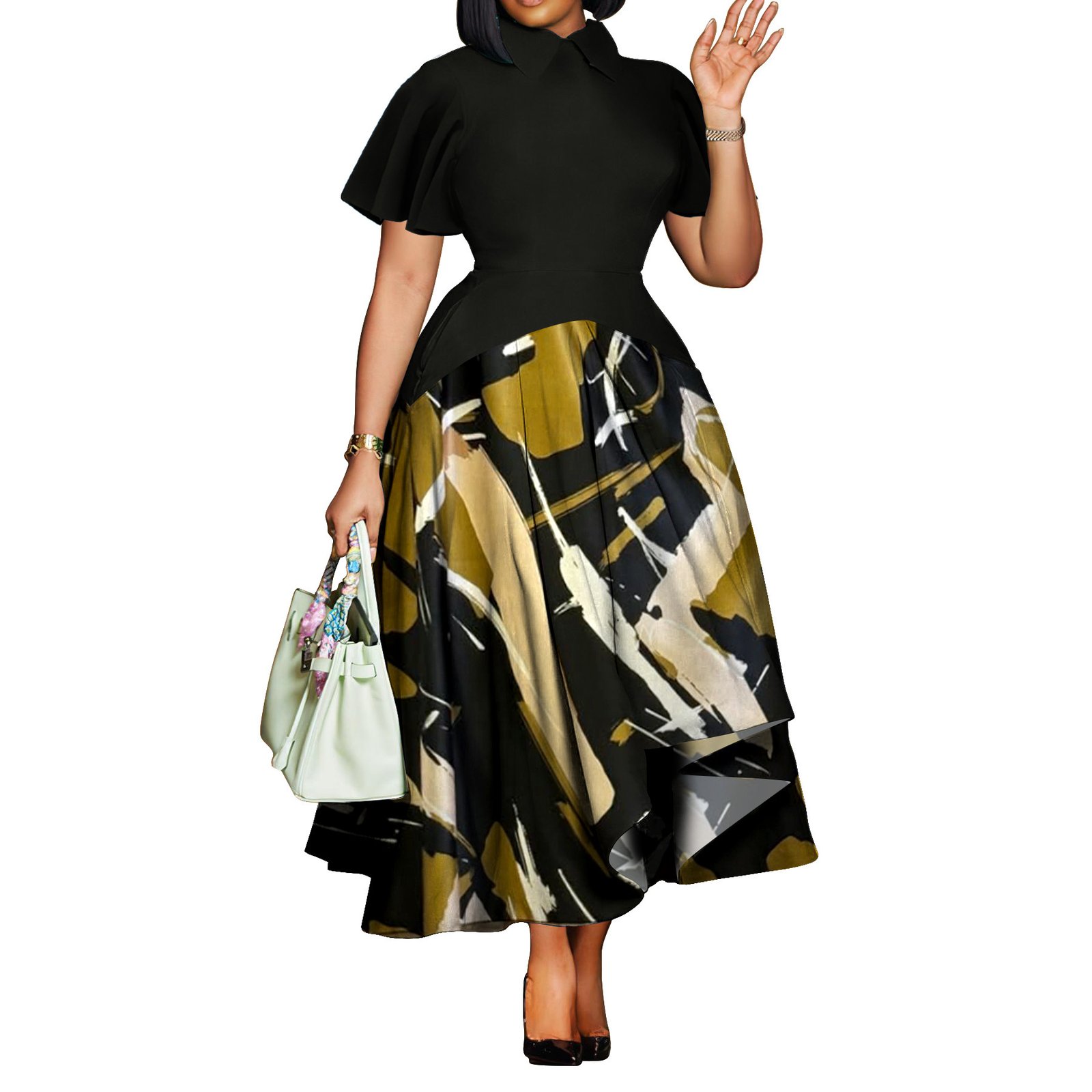Summer Fashion Elegant African Plus Size Dress - Image 7