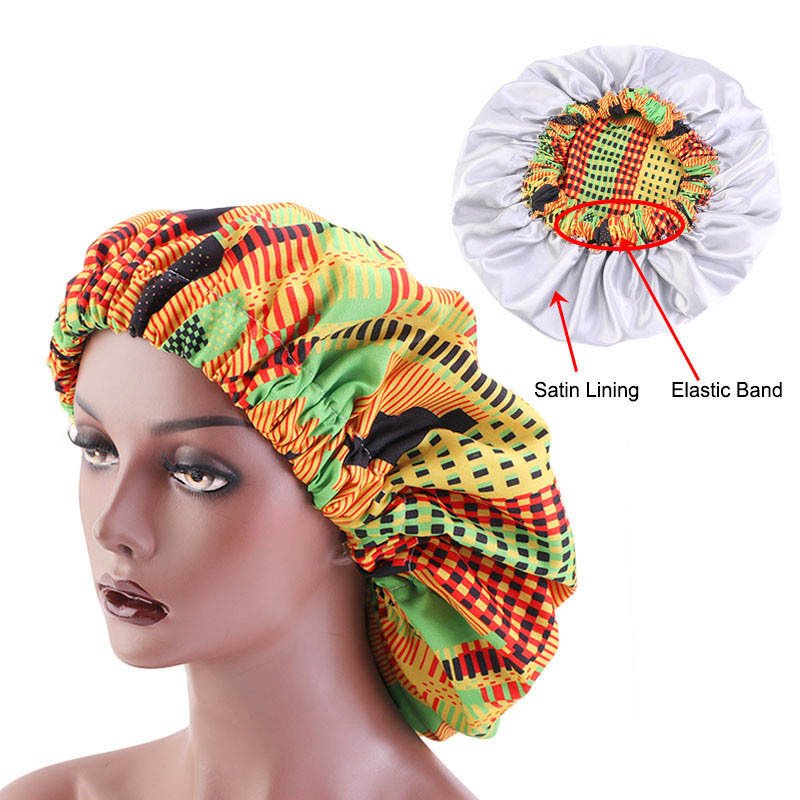 Oversized African Print Double Sleeping Hat - Image 8