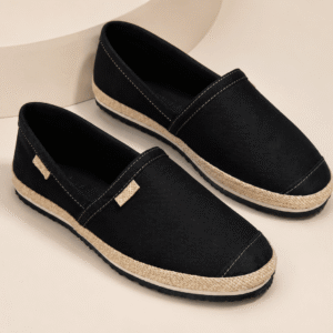 Espadrilles Slip-On Noires – Style Casual Chic