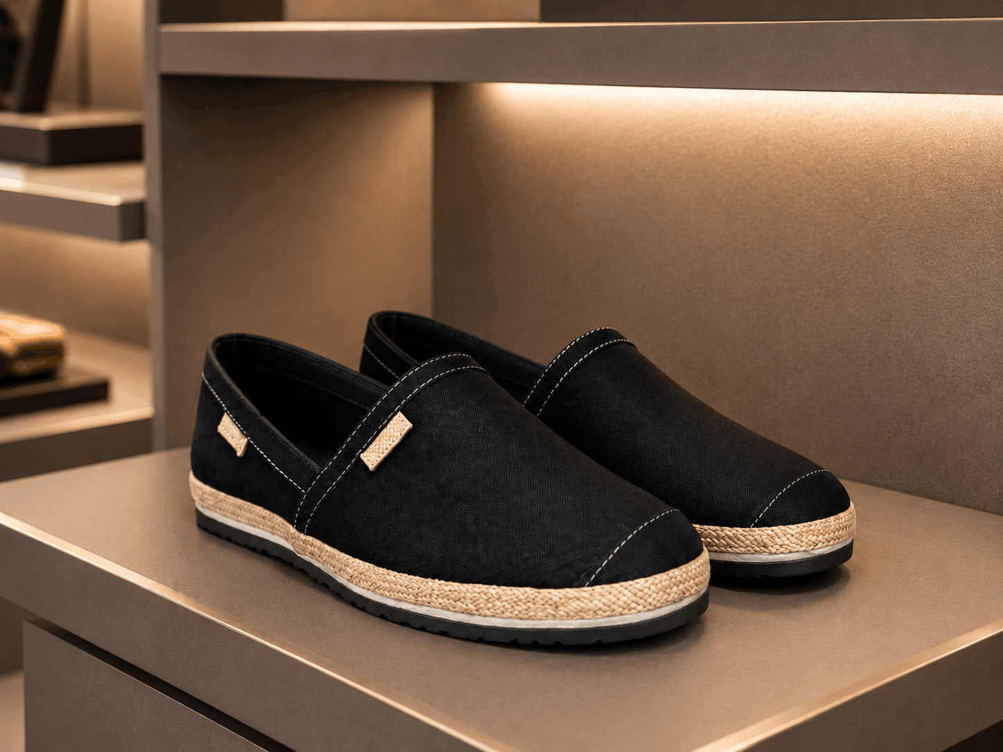 Espadrilles Slip-On Noires – Style Casual Chic - Image 2