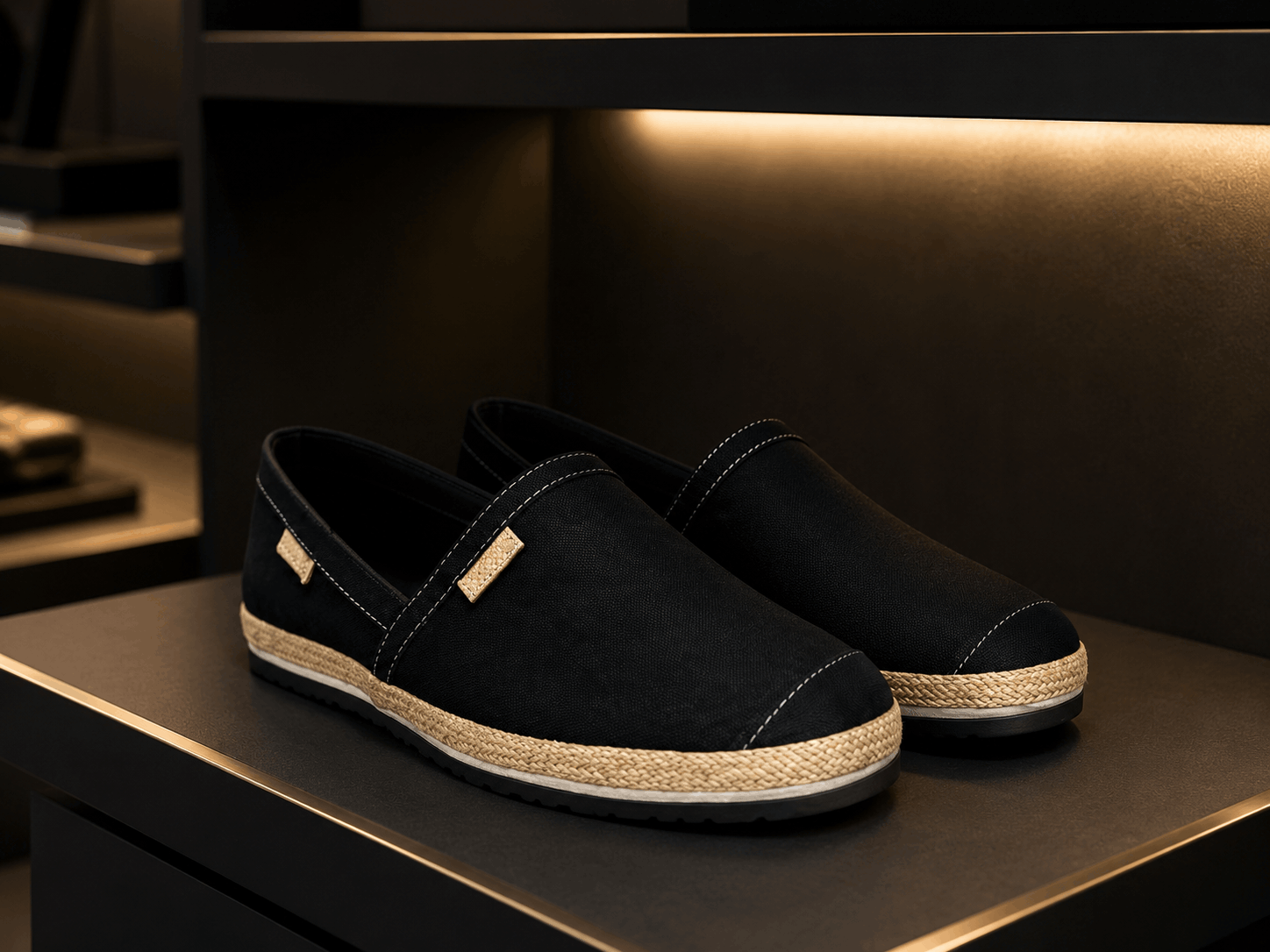 Espadrilles Slip-On Noires – Style Casual Chic - Image 3