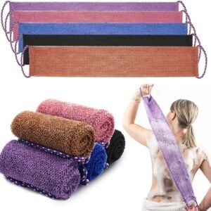 Pinkiou 5 Pièces Eponge Africaine Exfoliante, Gommage Gant de Toilette